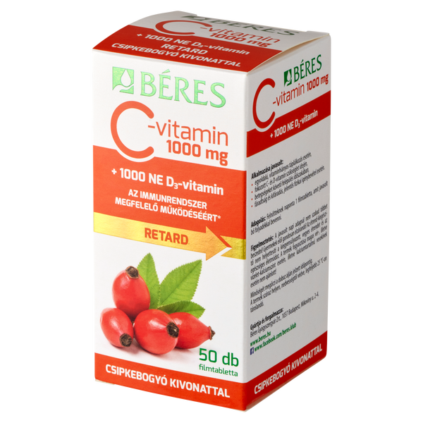 Béres Vitalin C-vitamin citrom ízű pezsgőtabletta 20 db - Kép 3