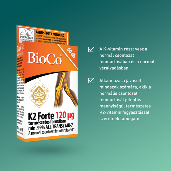 BioCo K2 Forte 120 µg tabletta 60 db - Kép 6