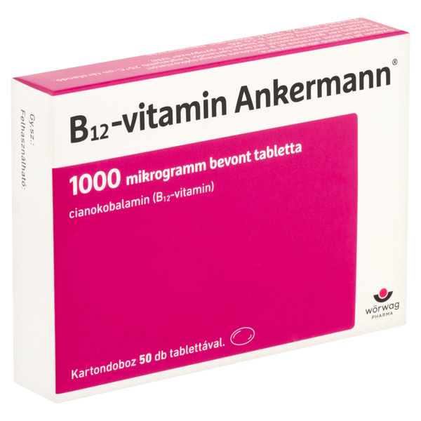 B12-vitamin Ankermann 1000 mcg bevont tabletta 50 db - Kép 10