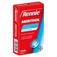 Rennie Menthol 750mg gyógyszeres rágógumi 10 db - Kép