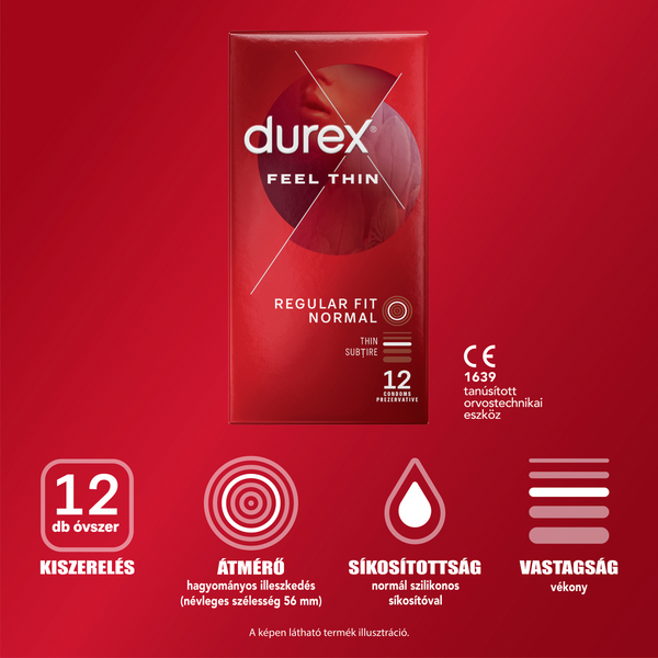 Durex Feel Thin óvszer 12 db - Kép 4