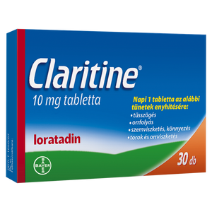 Claritine 10mg tabletta 30 db kép