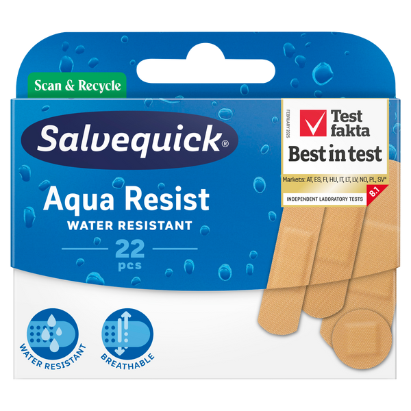 Salvequick vízálló 4 különböző méretű sebtapasz 22 db - Kép 2