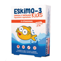 Eskimo 3 Kids Omega-3 D-vitamin rágótabletta narancs 27 db - Kép