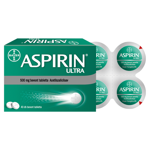 Aspirin Ultra 500 mg bevont tabletta 40 db - Kép 1
