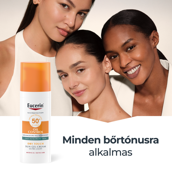 Eucerin Sun Oil Control napozó gél-krém arcra SPF50+ 50ml - Kép 2