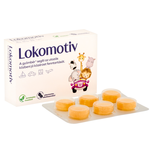 Lokomotiv gyömbért tartalmazó, cukormentes étrend-kiegészítő szopogató tabletta  6 db - Kép 4