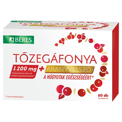 Béres Tőzegáfonya + Aranyvessző filmtabletta 60 db - Kép 2
