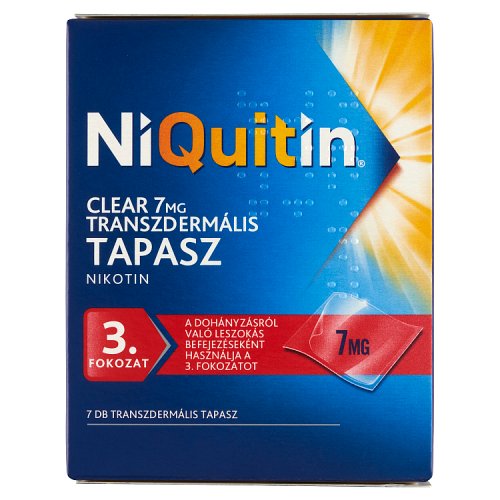 Niquitin Clear 7mg transzdermális tapasz 7 db - Kép 1