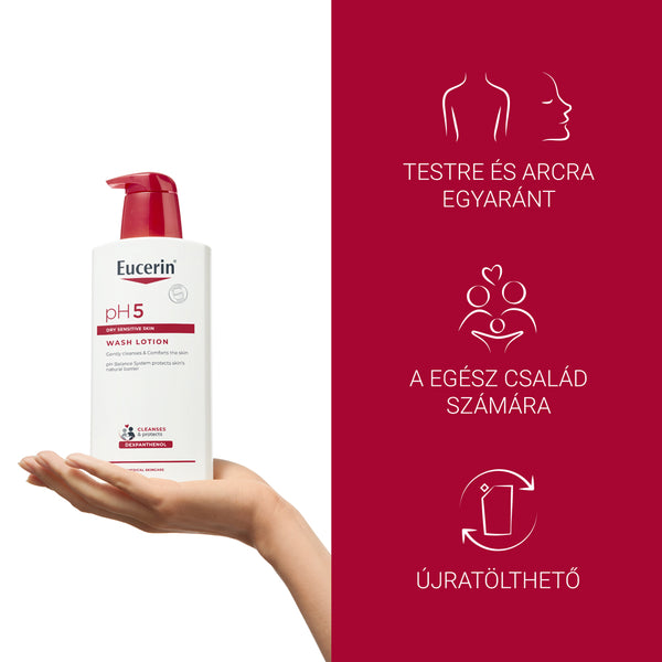 Eucerin pH5 Folyékony mosakodószer pumpás 400ml - Kép 5