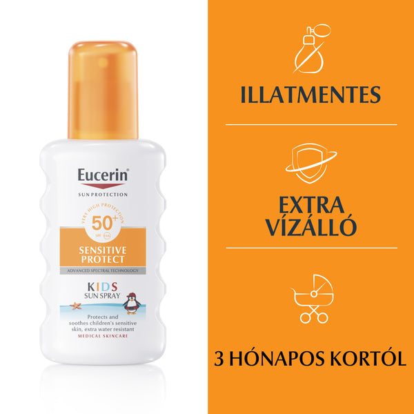 Eucerin Sun Sensitive Protect Gyermek napozó spray SPF50+ 200ml - Kép 4