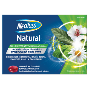 Neotuss Natural szopogató tabletta málna ízű 16 db kép