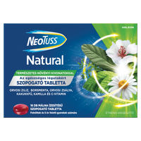 Neotuss Natural szopogató tabletta málna ízű 16 db - Kép
