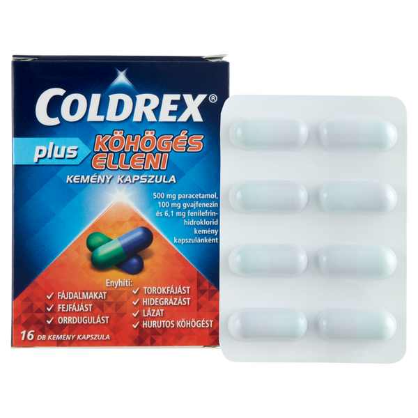 Coldrex Plus köhögés elleni kemény kapszula 16 db - Kép 1