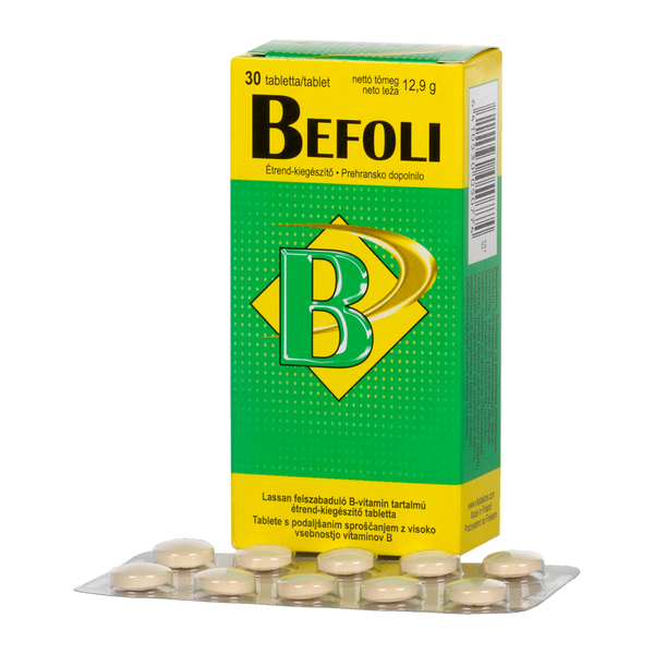 Befoli B vitamin tartalmú retard tabletta 30 db - Kép