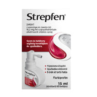 Strepfen DIREKT cseresznye és menta ízű 16,2 mg/ml szájnyálkahártyán alkalmazott oldatos spray 15ml - Kép