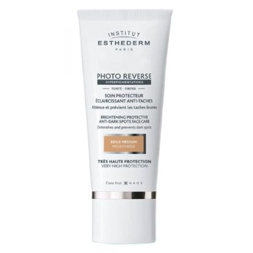 Institute Esthederm Photo Reverse színezett fényvédő hiperpigmentált bőrre, közepes bézs 50ml - Kép