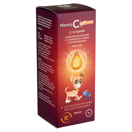 Novo C Kids C-vitamin liposzómás folyadék málna ízben 120ml - Kép 3