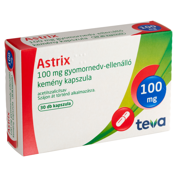 Astrix 100 mg gyomornedv-ellenálló kemény kapszula 30 db - Kép 1
