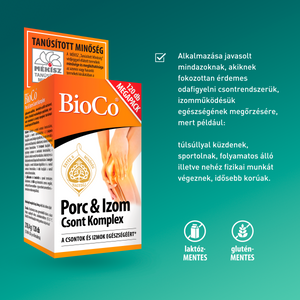 BioCo Porc & Izom Csont Komplex kondroitinnel étrend-kiegészítő filmtabletta 120 db kép
