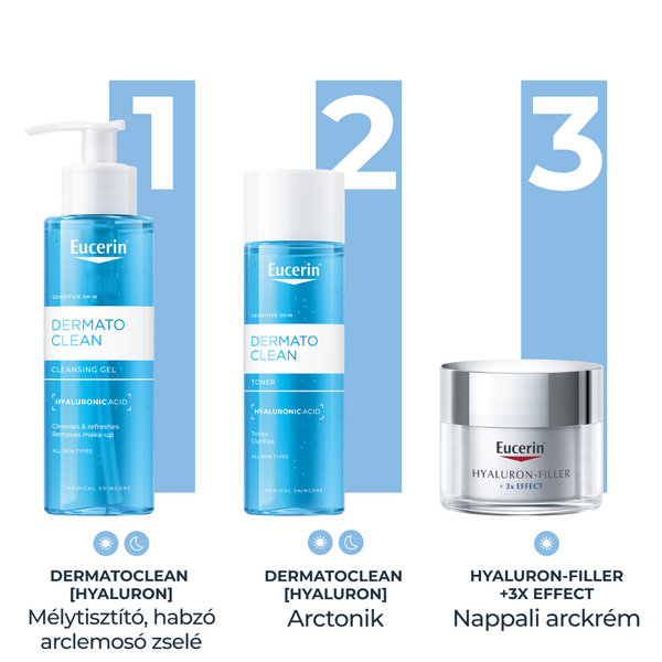 Eucerin DermatoCLEAN arclemosó habzó zselé 200ml - Kép 8