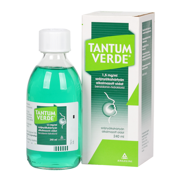 Tantum Verde 1,5mg/ml szájnyálkahártyán alk.oldat 240ml - Kép