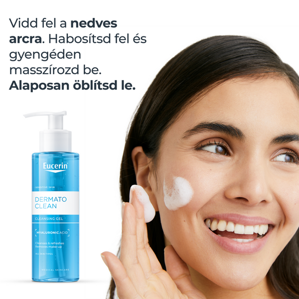 Eucerin DermatoCLEAN arclemosó habzó zselé 200ml - Kép 3