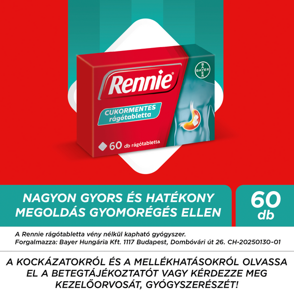 Rennie cukormentes rágótabletta 60 db - Kép 4