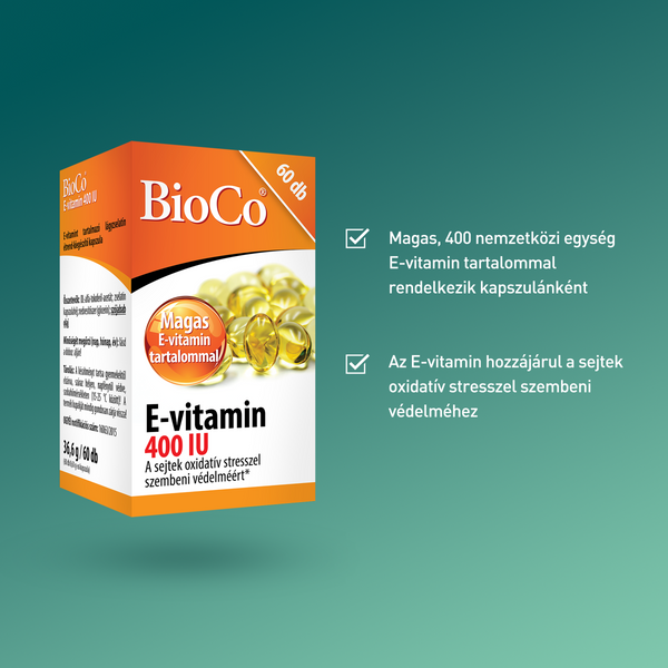 BioCo E-vitamin 400 IU lágyzselatin kapszula 60 db - Kép 6