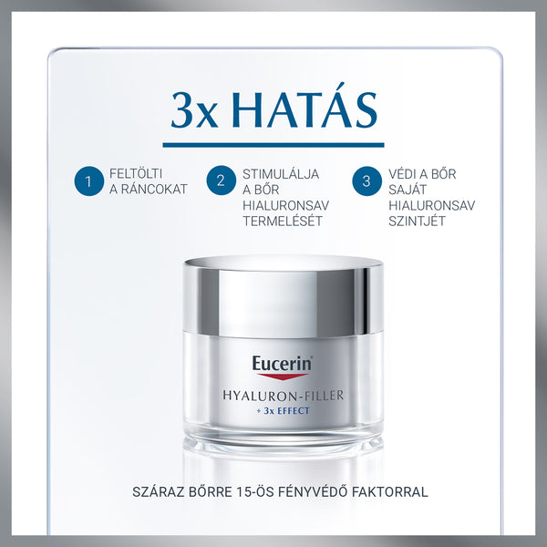 Eucerin Hyaluron-Filler Ráncfeltöltő nappali arckrém száraz bőrre 50ml - Kép 7