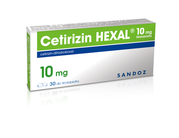 Cetirizin HEXAL 10 mg filmtabletta 30 db - Kép 1
