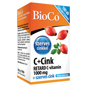 BioCo C+Cink Retard C-vitamin 1000 mg + szerves cink filmtabletta 100 db kép