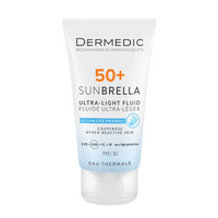 DERMEDIC SUNBRELLA Fényvédő FLUID SPF 50+ rozáceás bőrre ULTRA-LIGHT 40ml - Kép
