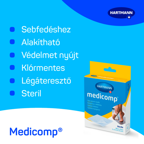 Medicomp nem szőtt sebfedő (7,5x7,5cm) 5 x 2 db - Kép 3