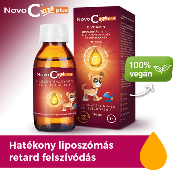 Novo C Kids C-vitamin liposzómás folyadék málna ízben 120ml - Kép 8