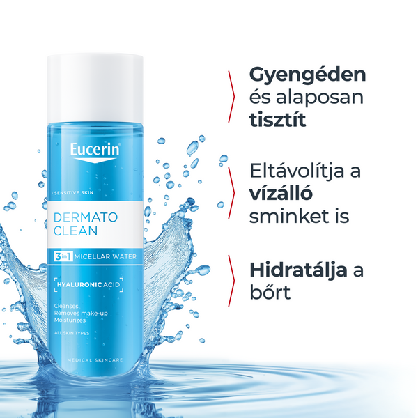 Eucerin DermatoCLEAN HYALURON 3 az 1-ben Micellás arclemosó 200ml - Kép 8