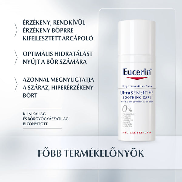 Eucerin UltraSensitive arcápoló normál, vegyes bőrre 50ml - Kép 2