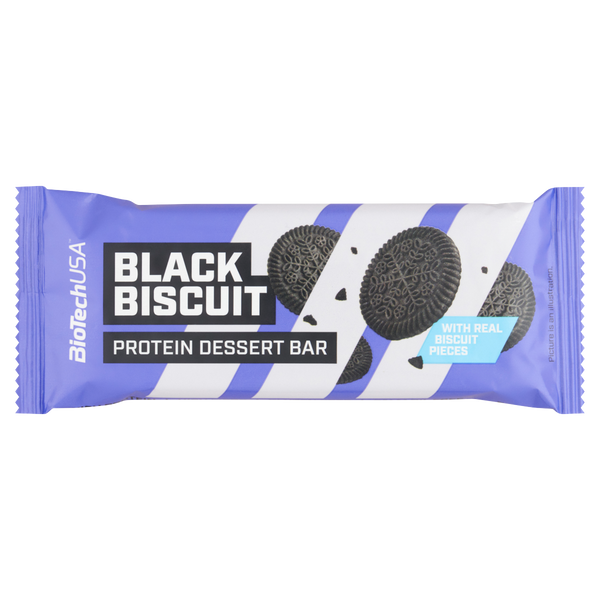 BioTechUsa Protein Dessert Bar Black Biscuit 50g - Kép 2