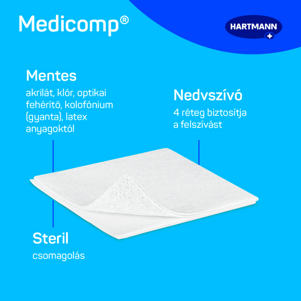Medicomp nem szőtt sebfedő (7,5x7,5cm) 5 x 2 db - Kép 5