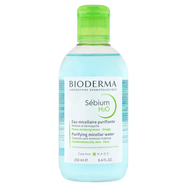 BIODERMA Sébium H2O arc-és sminklemosó micellás víz 250ml - Kép 1