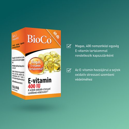 BioCo E-vitamin 400 IU lágyzselatin kapszula 60 db - Kép 2