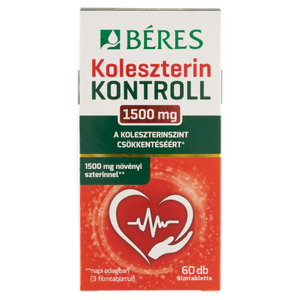 Béres Egészségtár Koleszterin Kontroll filmtabletta 60 db kép