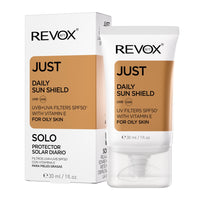Revox B77 Just Daily Sun Shield Fényvédő zsíros bőrre SPF50+ 30ml - Kép