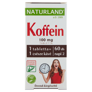 NATURLAND Koffein tabletta 60 db kép