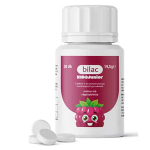 Bilac Kid/Junior élőflórás rágótabletta málna 30 db kép