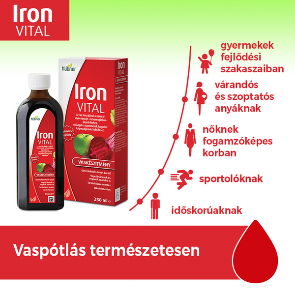 Hübner IronVital vaskészítmény vitaminokkal 250ml - Kép 5