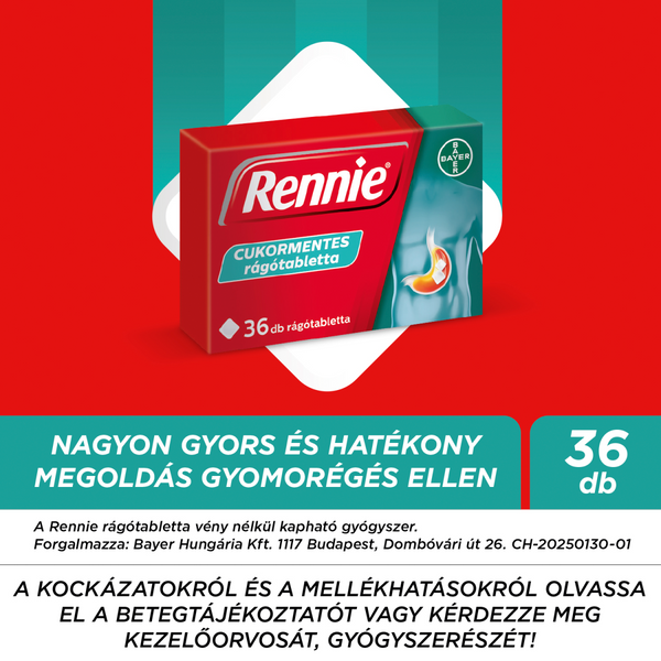 Rennie cukormentes rágótabletta 36 db - Kép 3