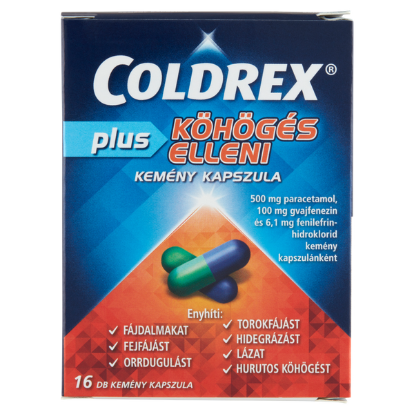 Coldrex Plus köhögés elleni kemény kapszula 16 db - Kép 2