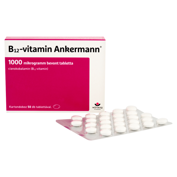 B12-vitamin Ankermann 1000 mcg bevont tabletta 50 db - Kép 9