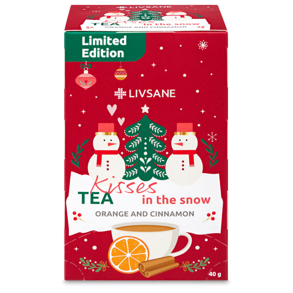 LIVSANE Kisses in the Snow narancs - fahéj tea 20 db - Kép